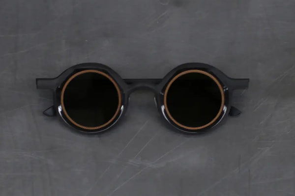 Rigards RG1062 Series Titanium Alloy Natural Horn Glasses RG-RG1062-HKJBLP Black Frame Gradient Green Lenses